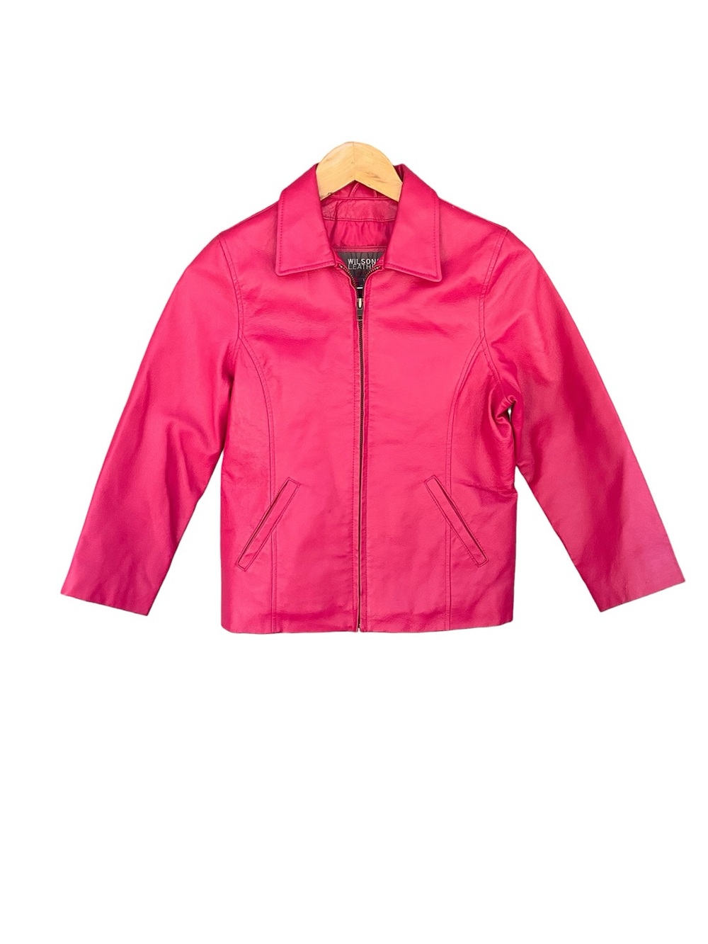 Wilsons Leather Kids Jacket L Pink Solid Girls